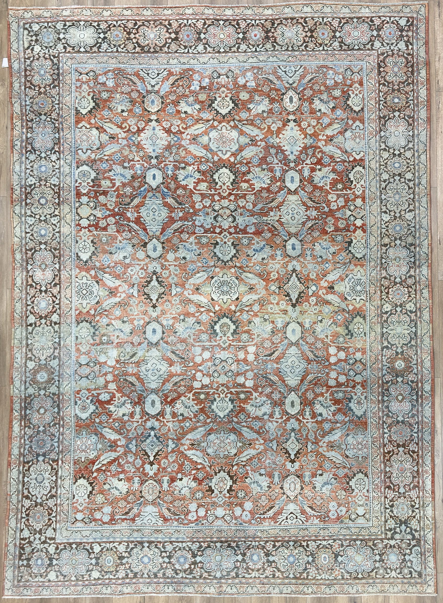 8'9"x12'3" Vintage Persian Mahal Wool (#10026)