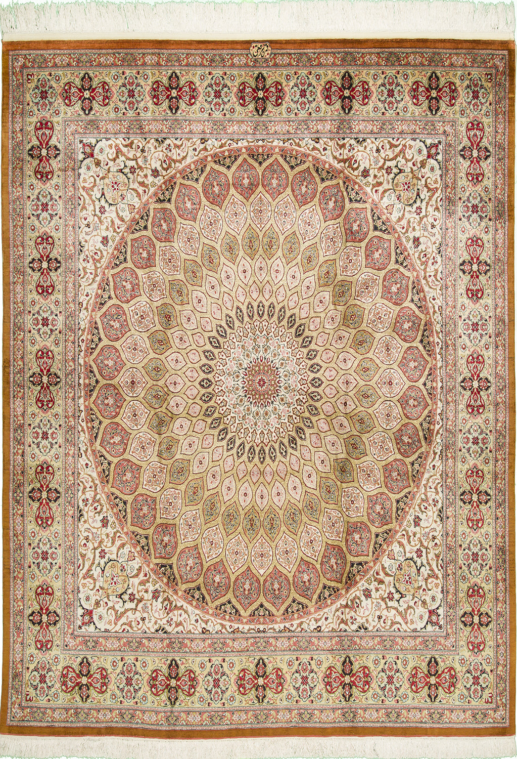 6'6"x6'6" Persian Traditional Wool & Silk (#173)