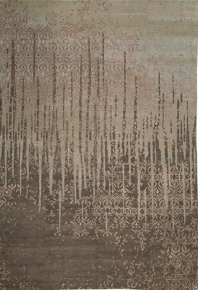 9'x12' Indian Modern Wool & Silk (#29366)