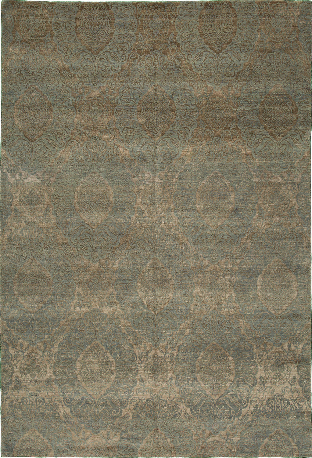 8'x10' Indian Modern Wool & Silk (#37084)
