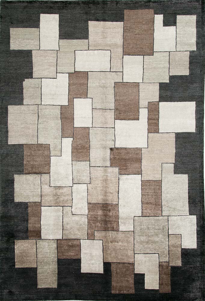 9'x11'11" Indian Modern Bamboo Silk (#40315)