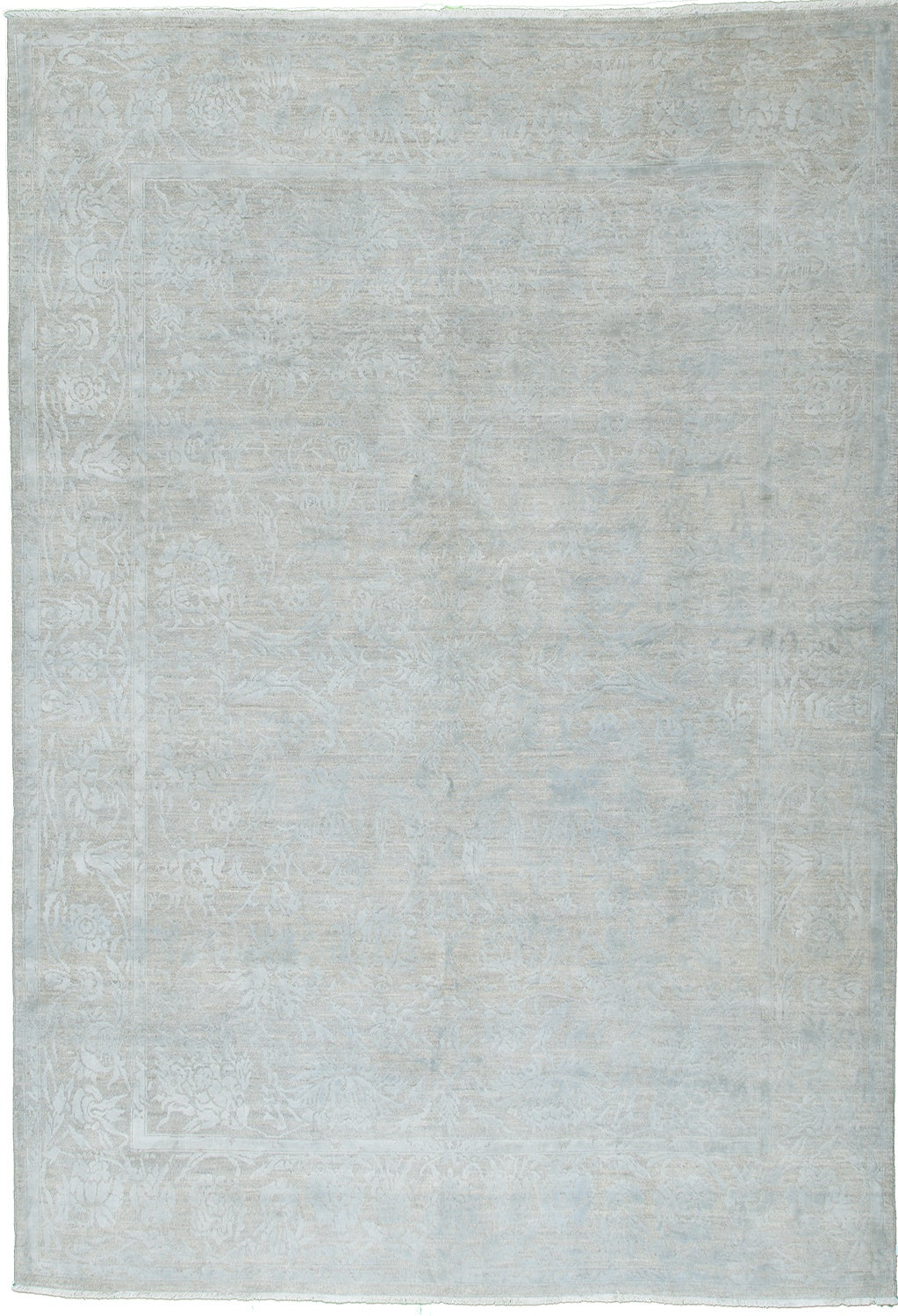 8x10 Afghan Modern Wool & Silk (#53898)