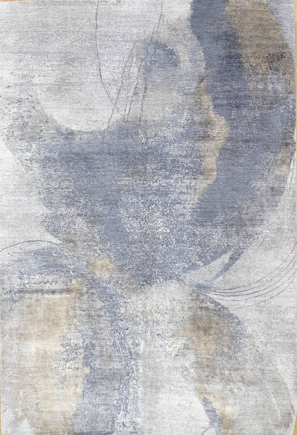 8X9.9 INDIAN MODERN WOOL&SILK ( #64752 )