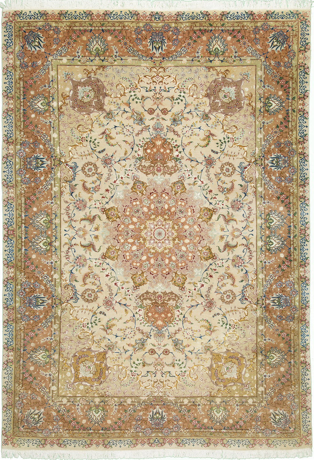 7'x10' Persian Traditional Wool & Silk (#8102)