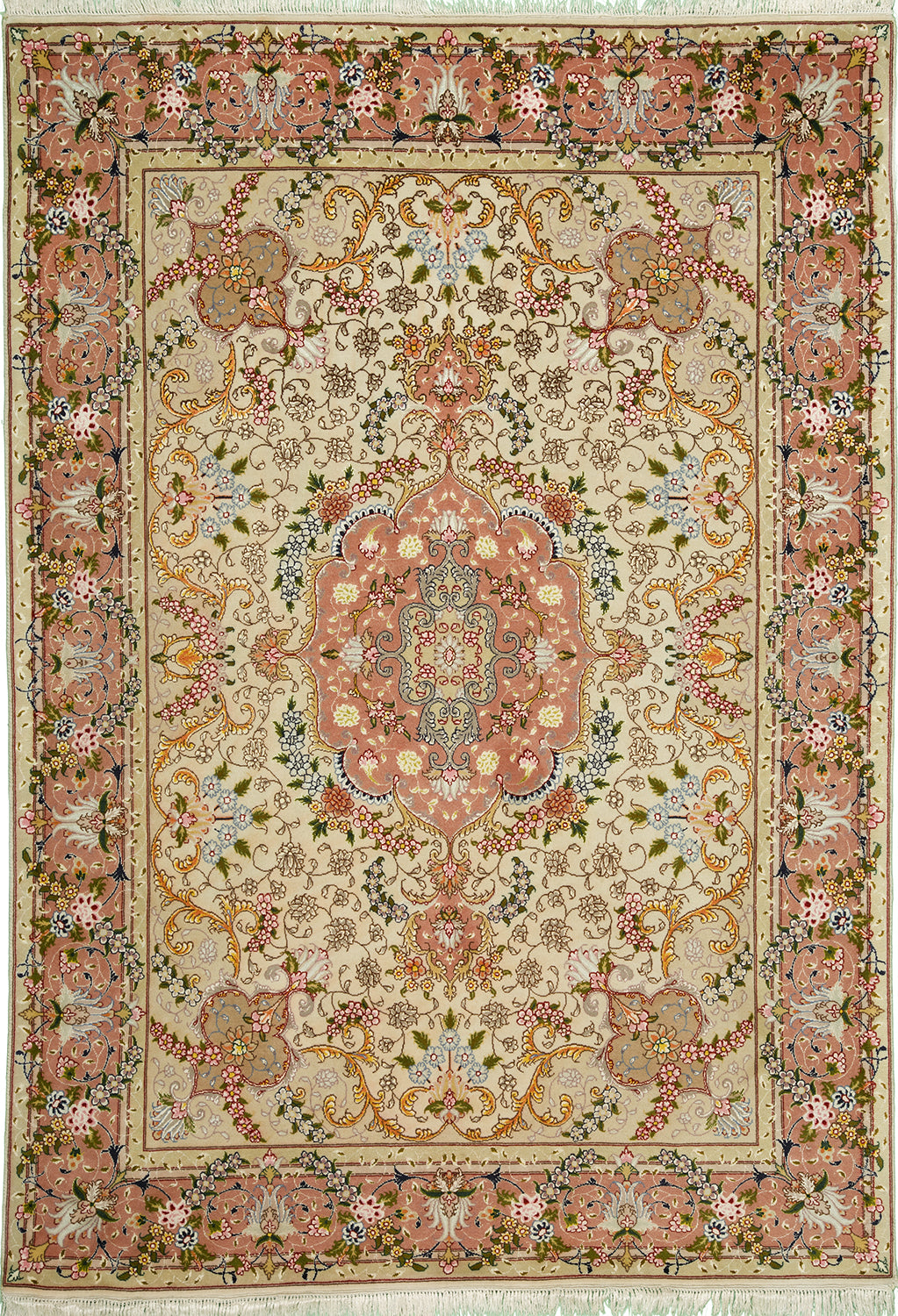 5'x7' Persian Traditional Wool & Silk (#8342)