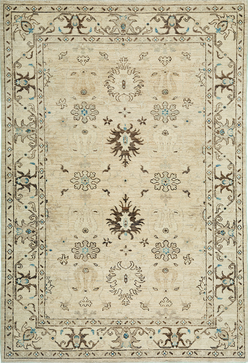 4'x6' Afghan Traditional Wool (#8364)