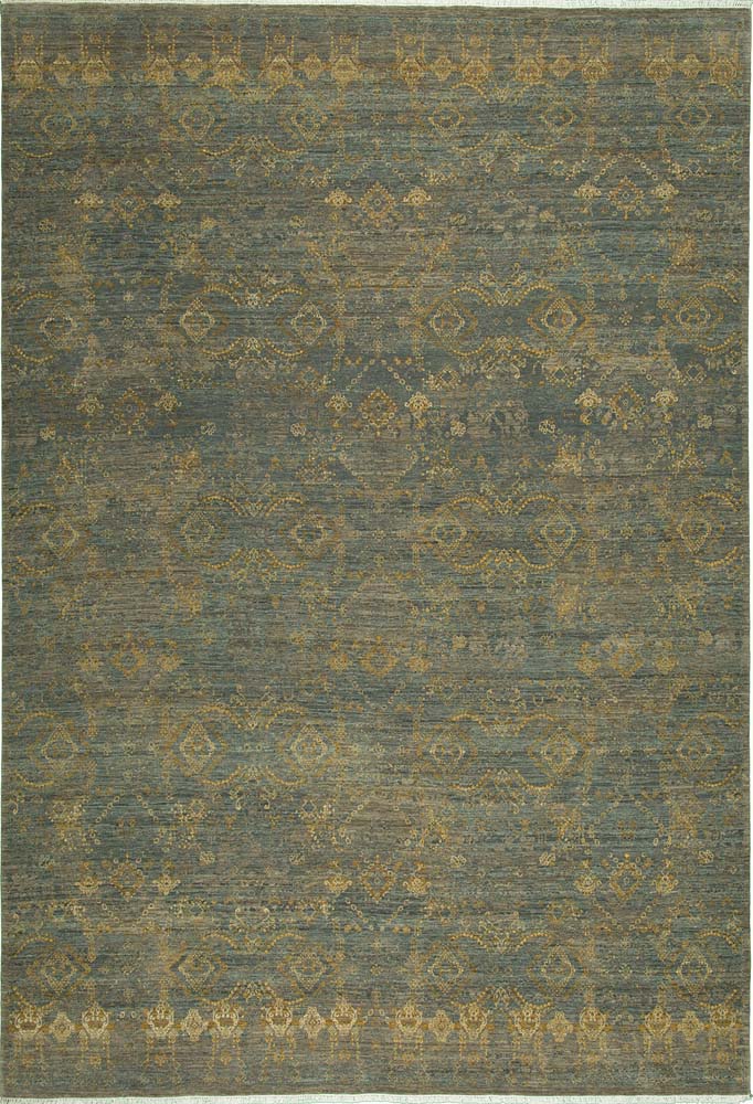 9'x12' Indian Transitional Wool & Silk (#8796)