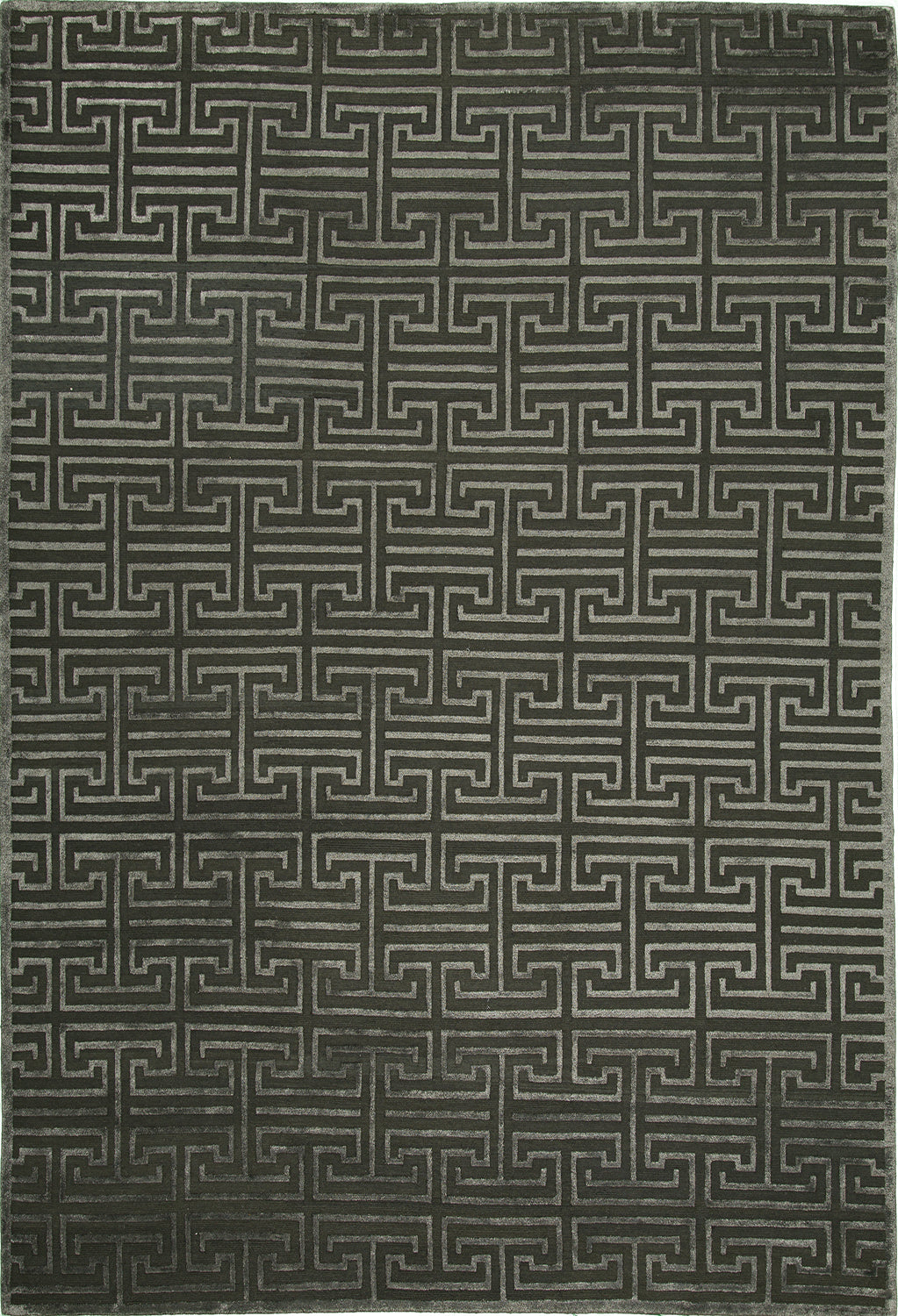 8'x9'9" Indian Modern Wool & Bamboo Silk (#8872)