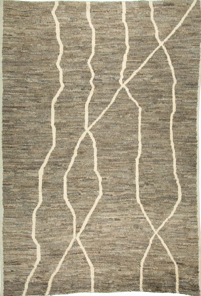 8'7"X11'10" Afghan Modern Wool (#9024)