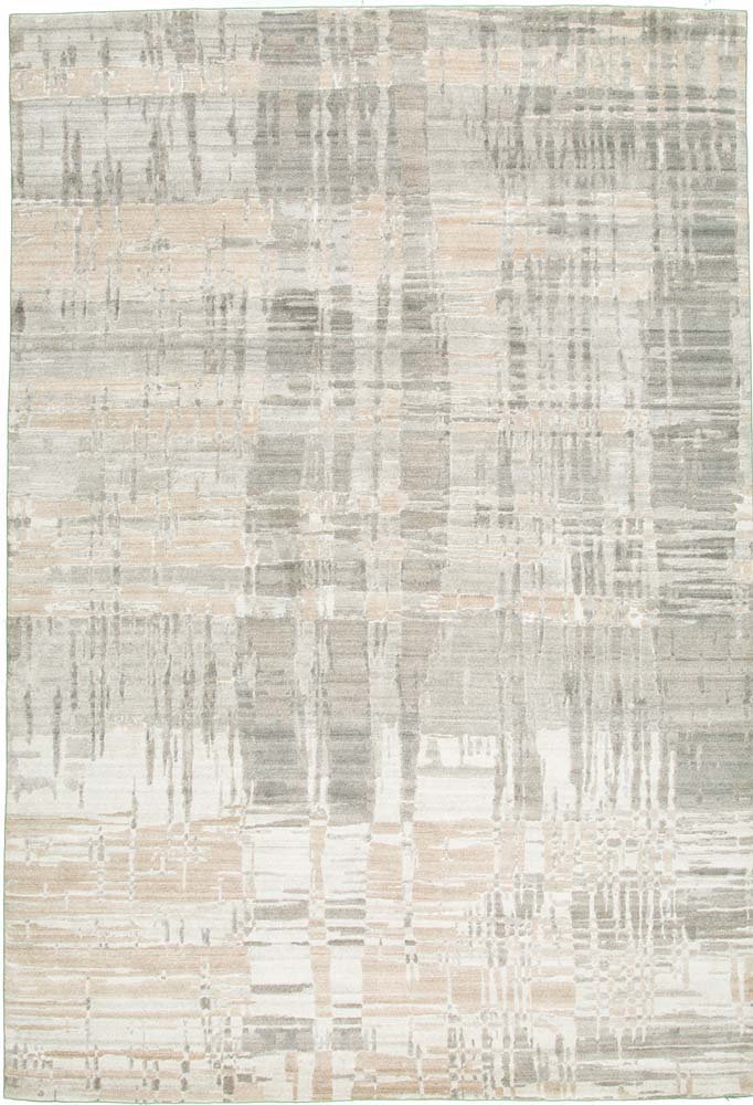 8'x10' Indian Modern Wool & Silk (#9177)