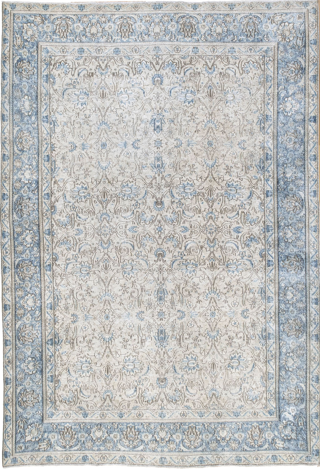 7.1 X 9.8 PERSIAN VINTAGE WOOL (# 9489 )