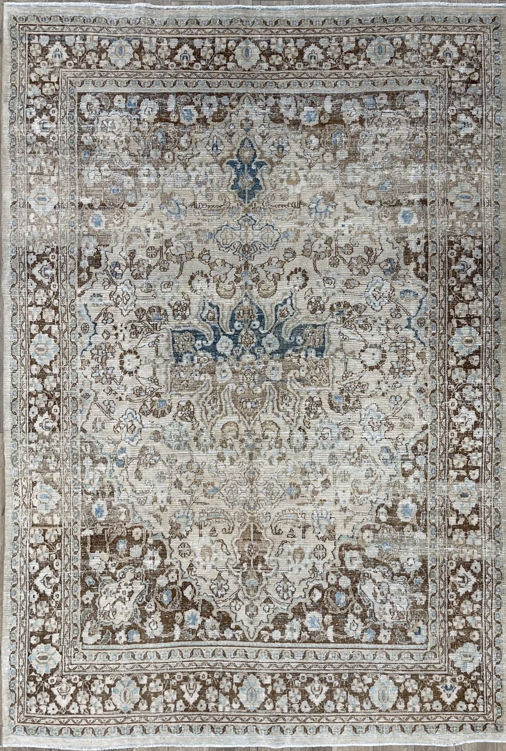 6'10"x10'0" Vintage Persian Tabriz Wool (#9897)