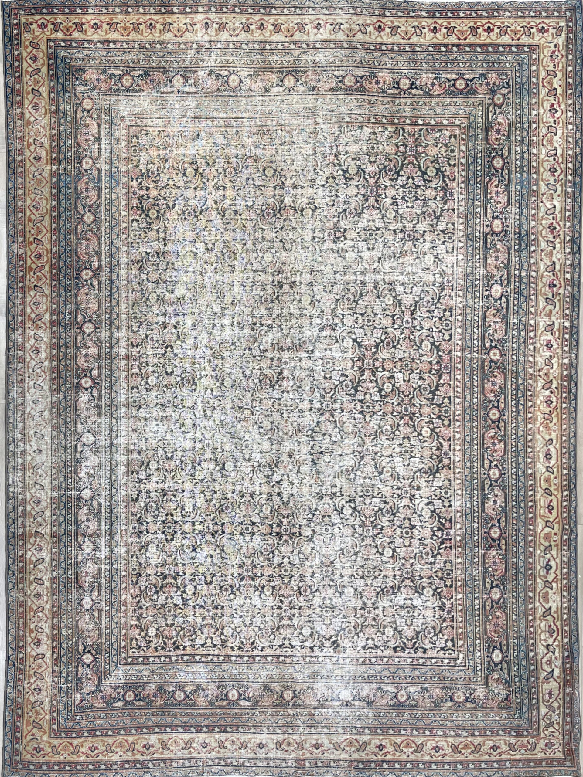 9’7″X12’9″ PERSIAN VINTAGE MASHAD WOOL (#9996)