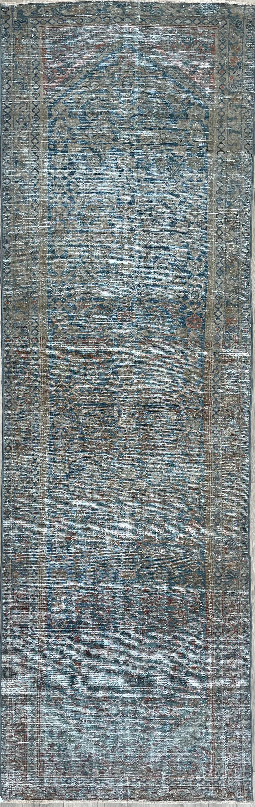 3'4"x11'0" Vintage Persian Kurdish Wool Runner (#10034)