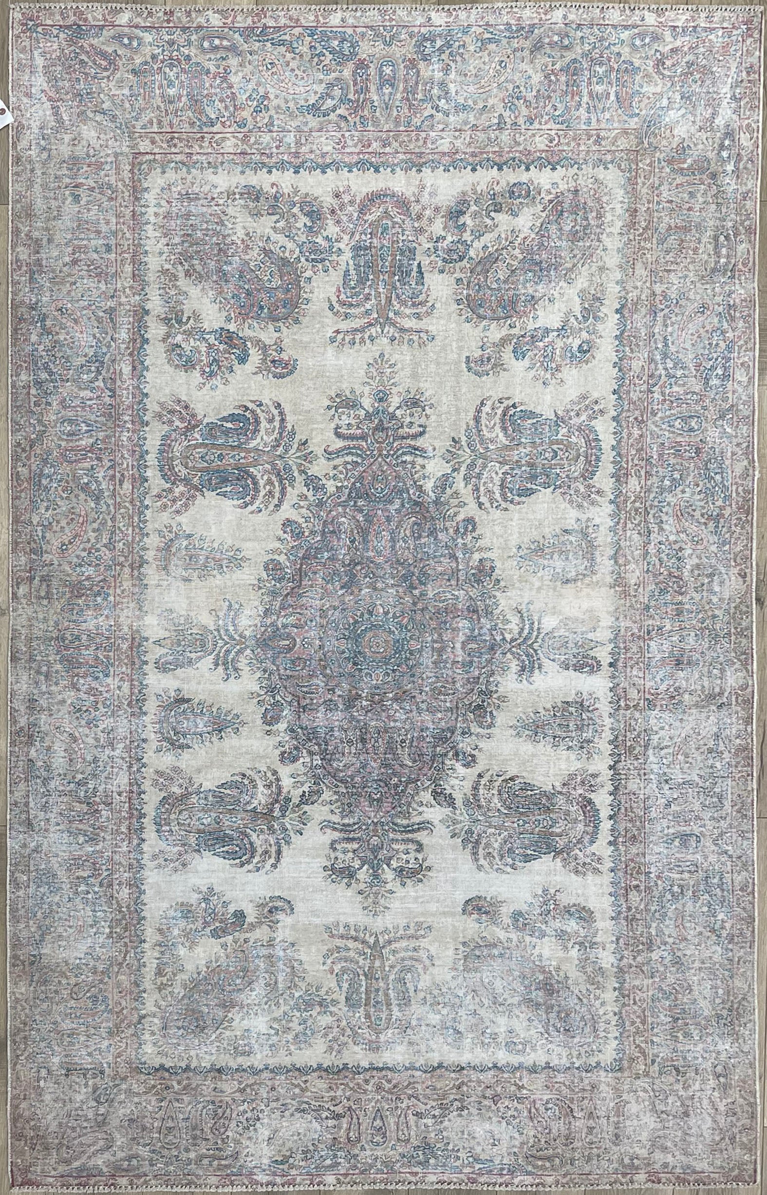 4'8"x7'7" Vintage Persian Kerman Wool (#9990)