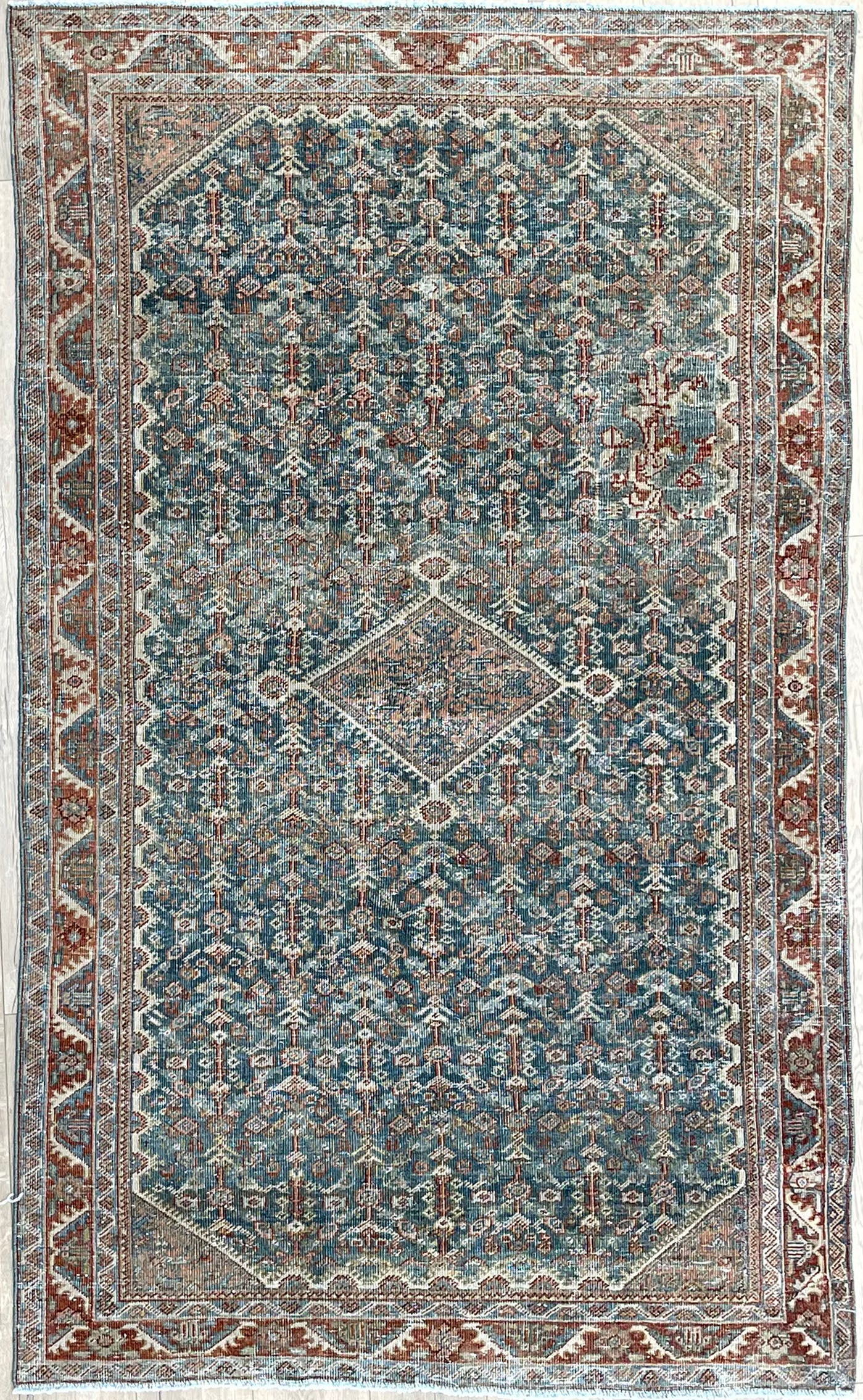 4'1"x6'7" Vintage Persian Malayer Wool (#10041)