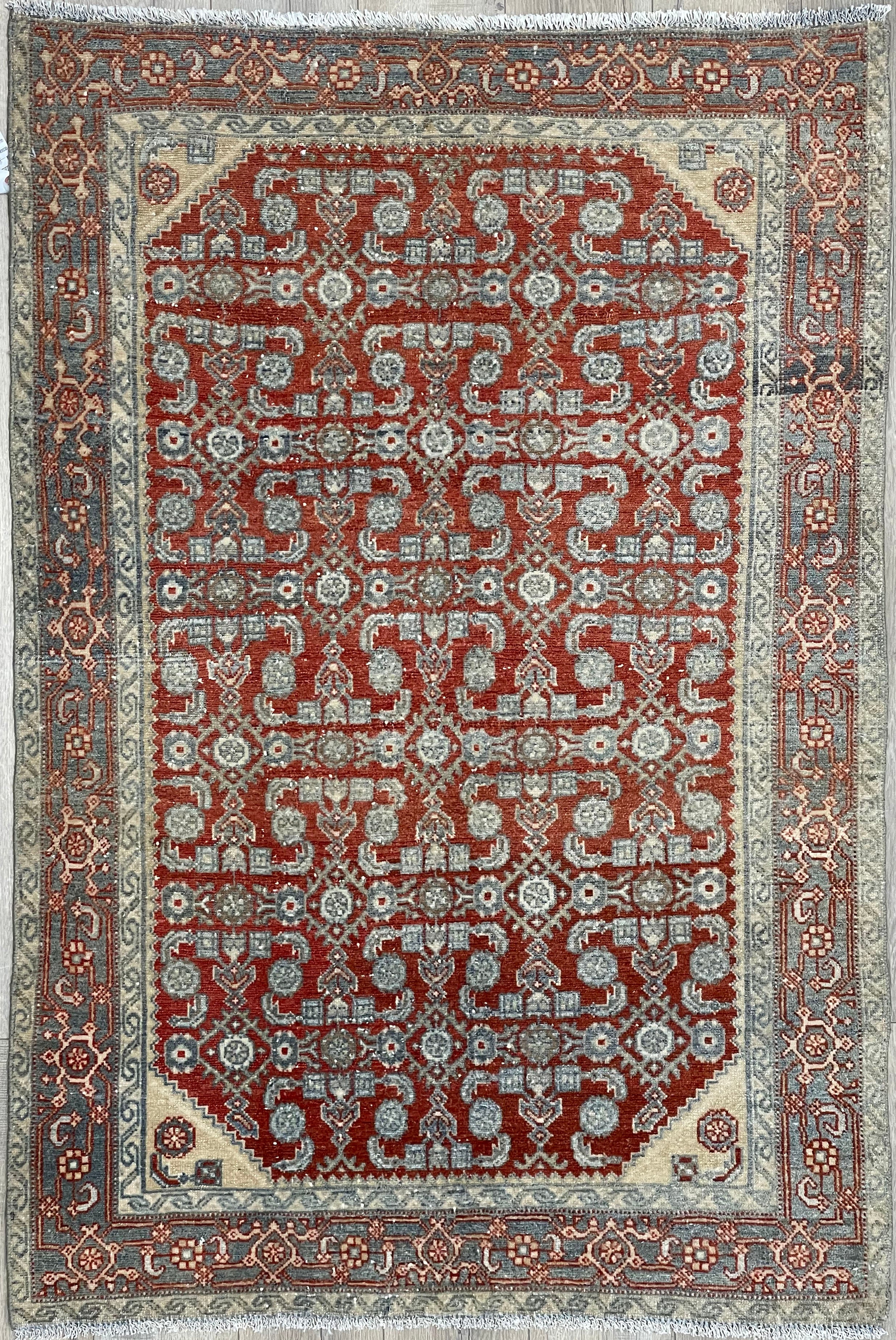 3'5"x5'0" Vintage Persian Malayer Wool (#9980)