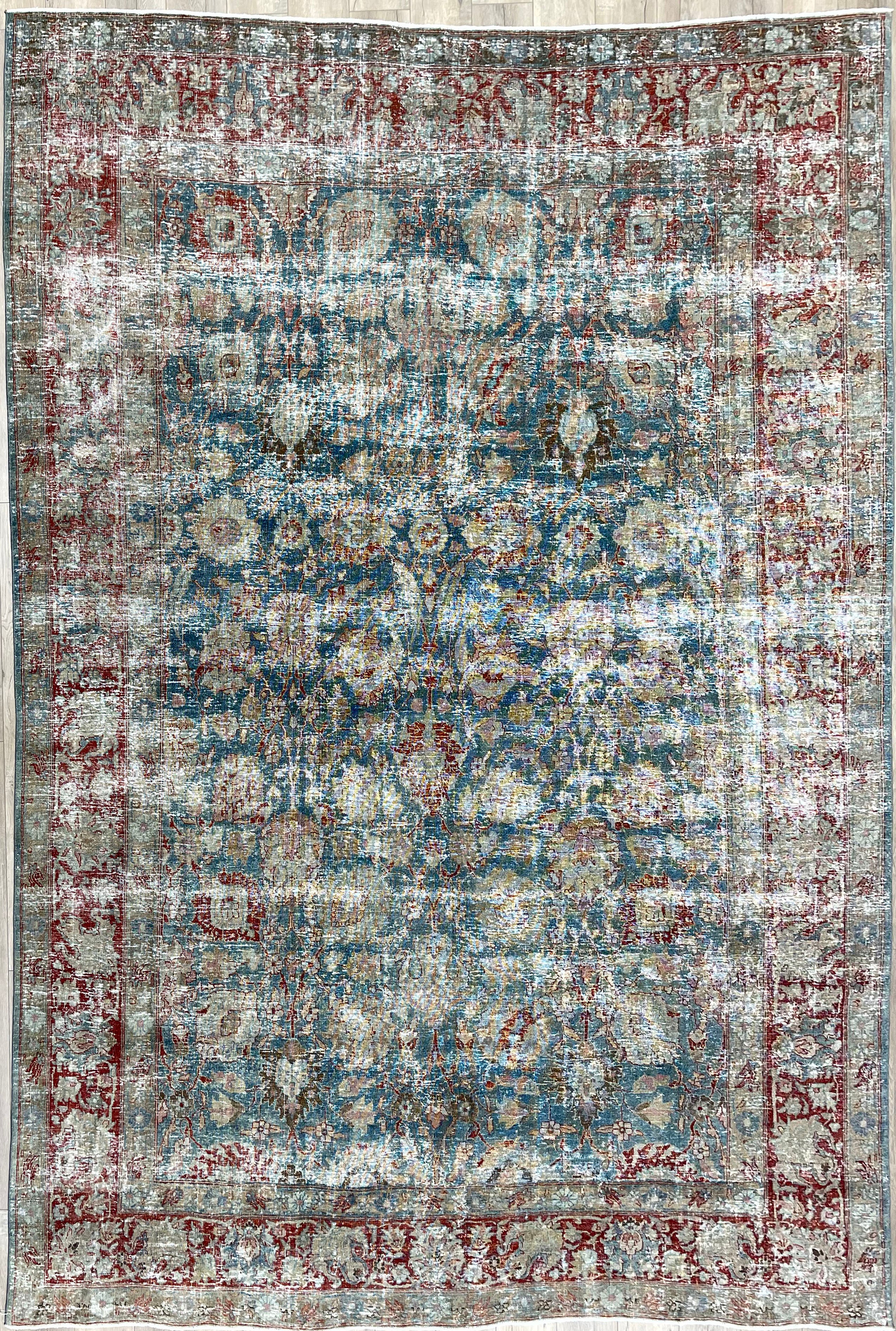 8'3"x10'11" Vintage Persian Tabriz Wool (#10037)