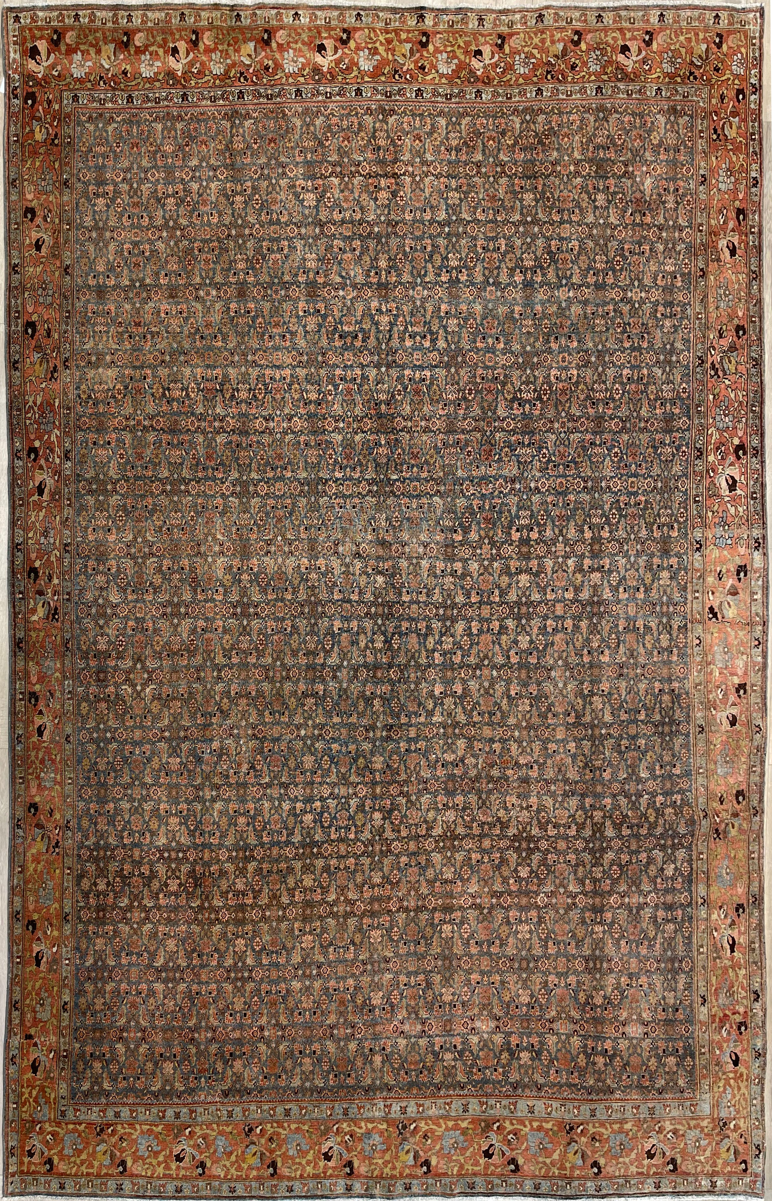 8'6"x11'3" Vintage Persian Bijar Wool (#56716)