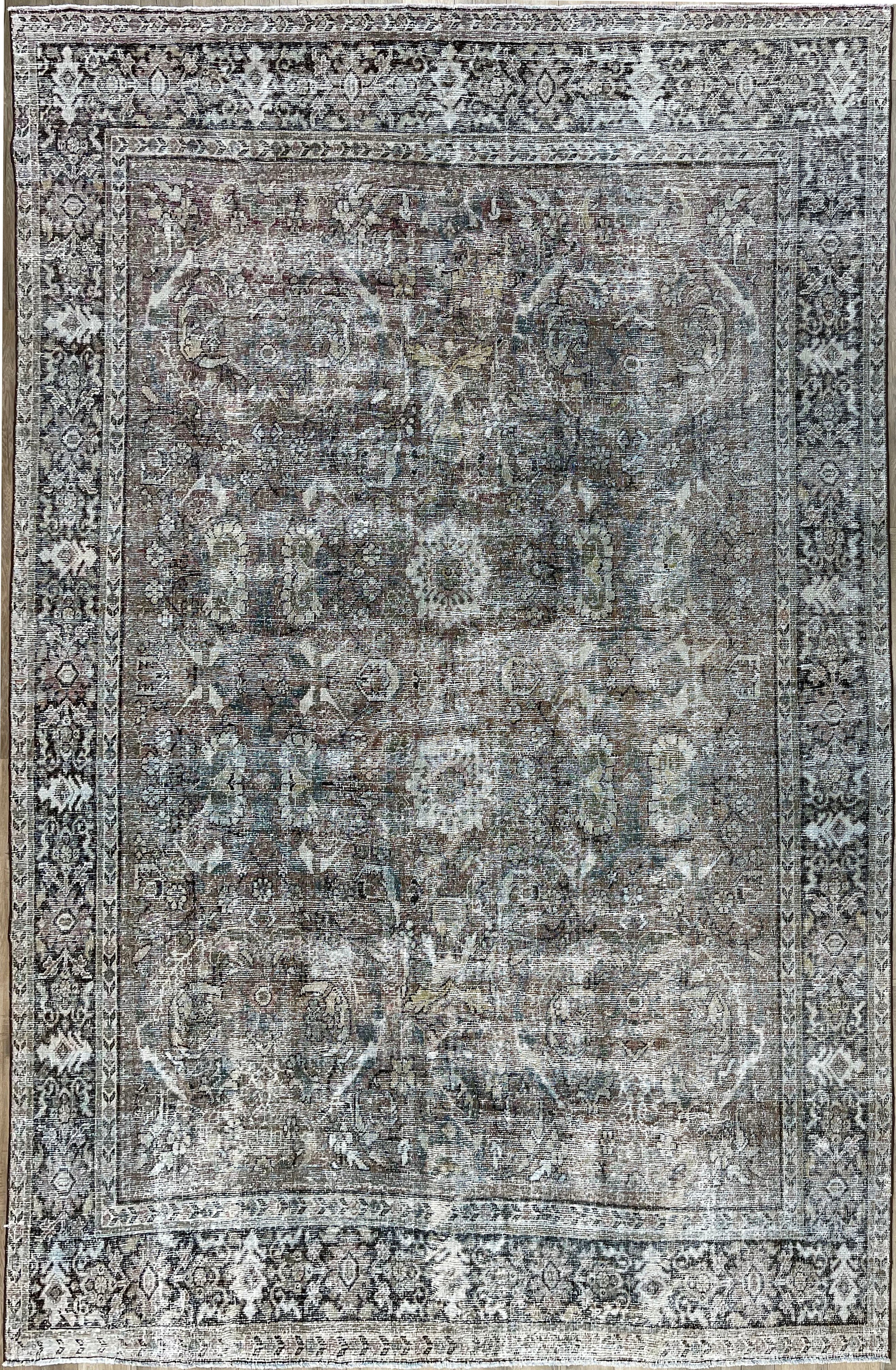 9'4"x12'0" Vintage Persian Mahal Wool (#10031)
