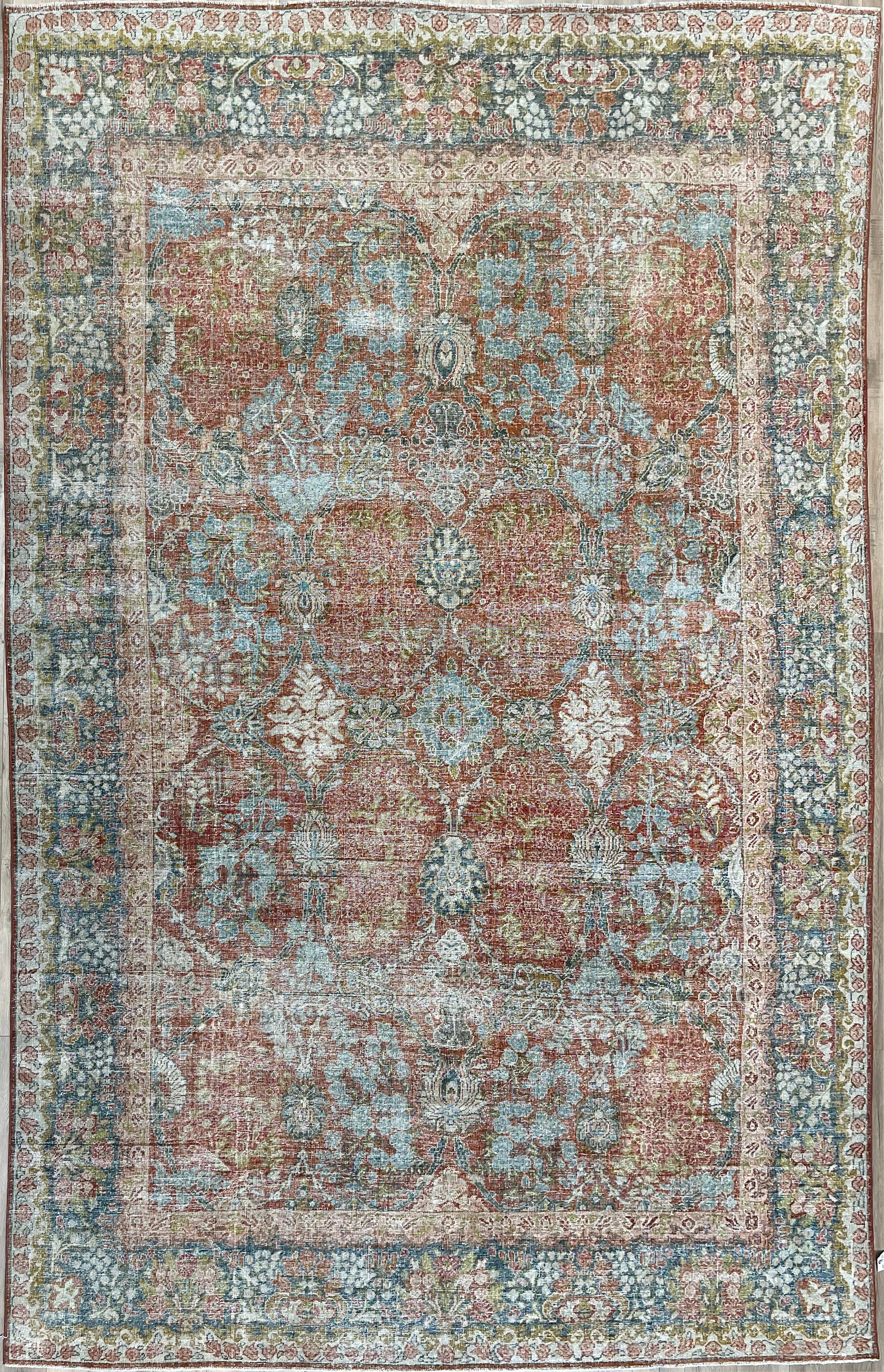 9'3"x12'10" Vintage Persian Mahal Wool (#10036)