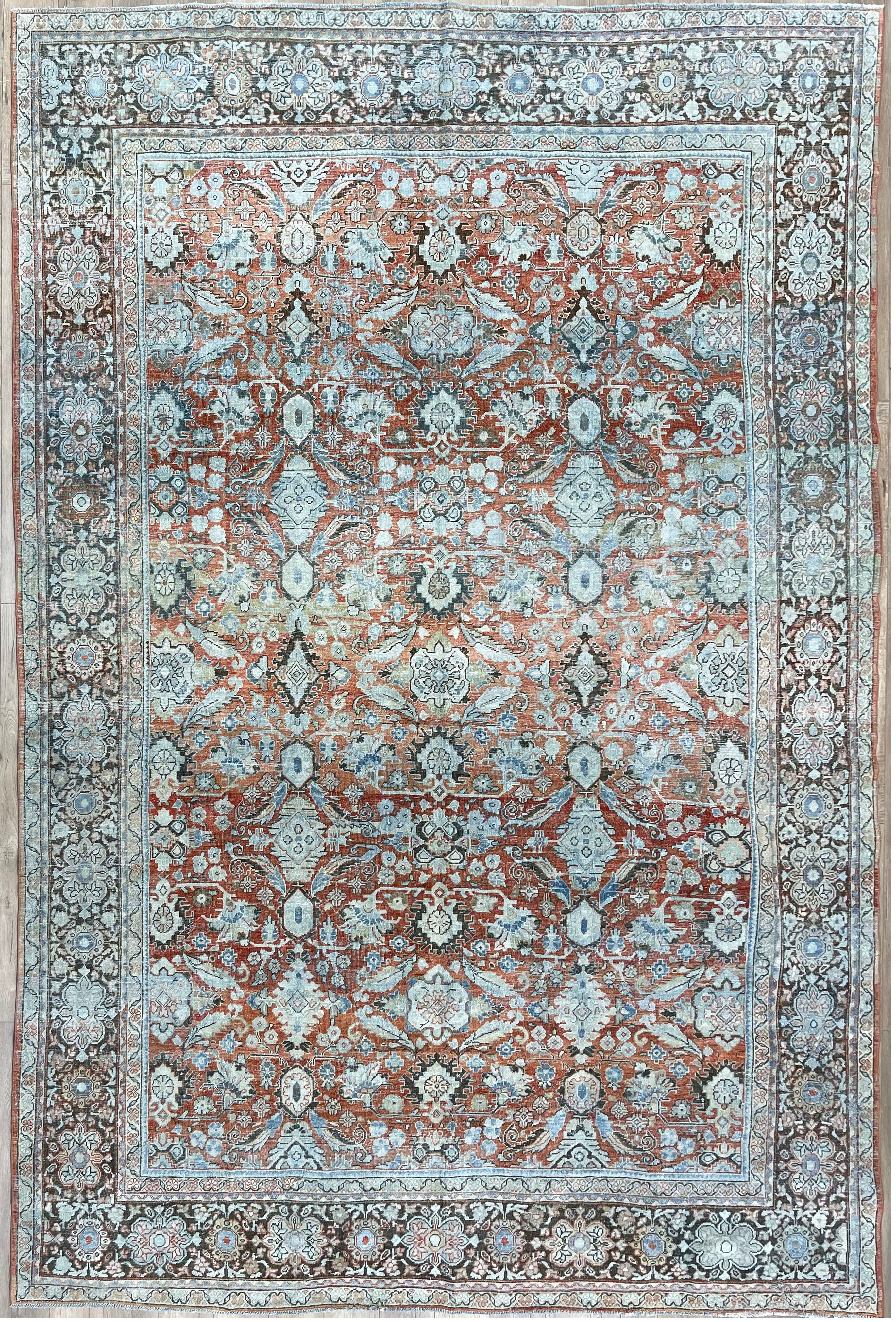 8'9"x12'3" Vintage Persian Mahal Wool (#10026)