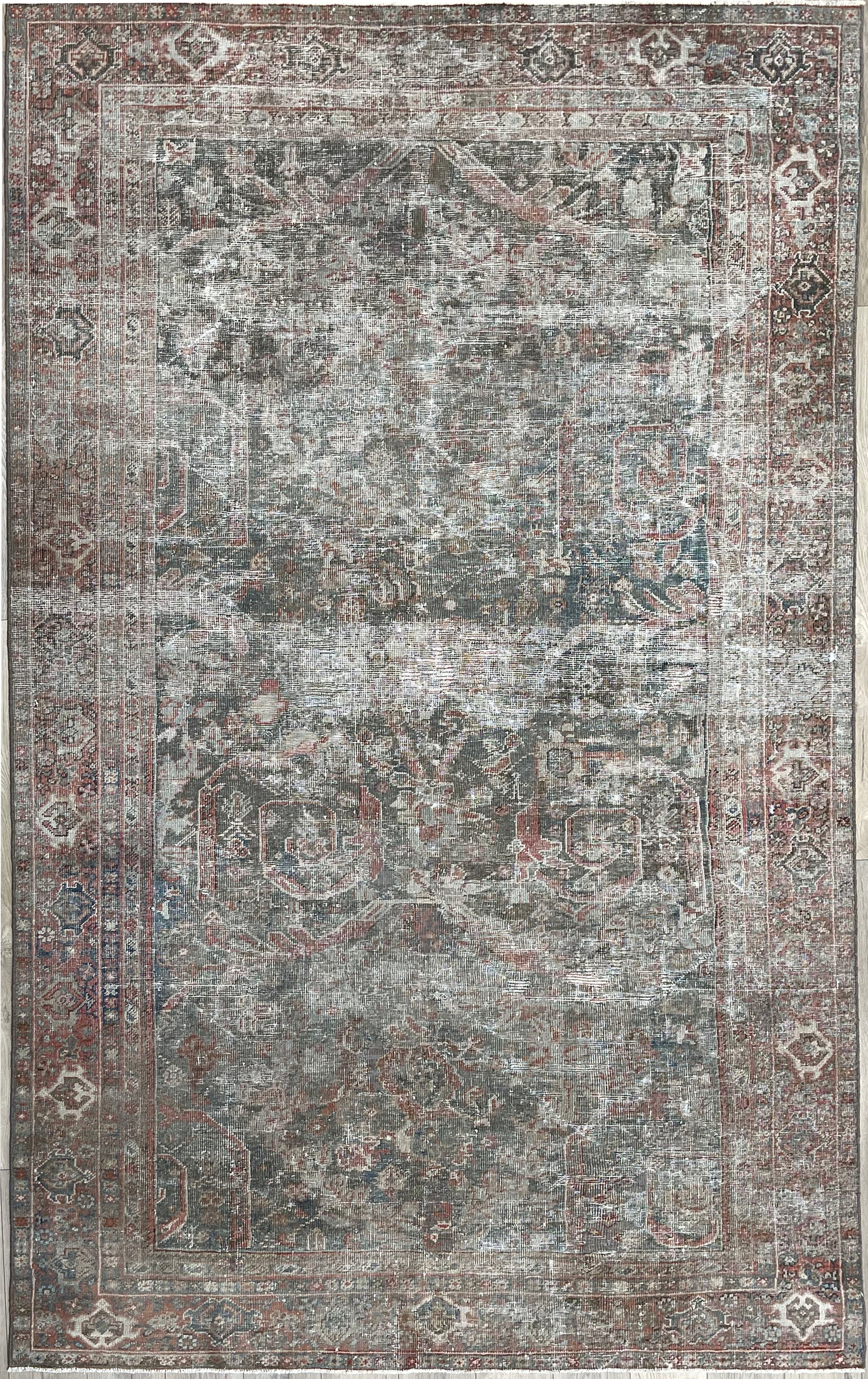 6'1"x10'0" Vintage Persian Malayer Wool (#10001)