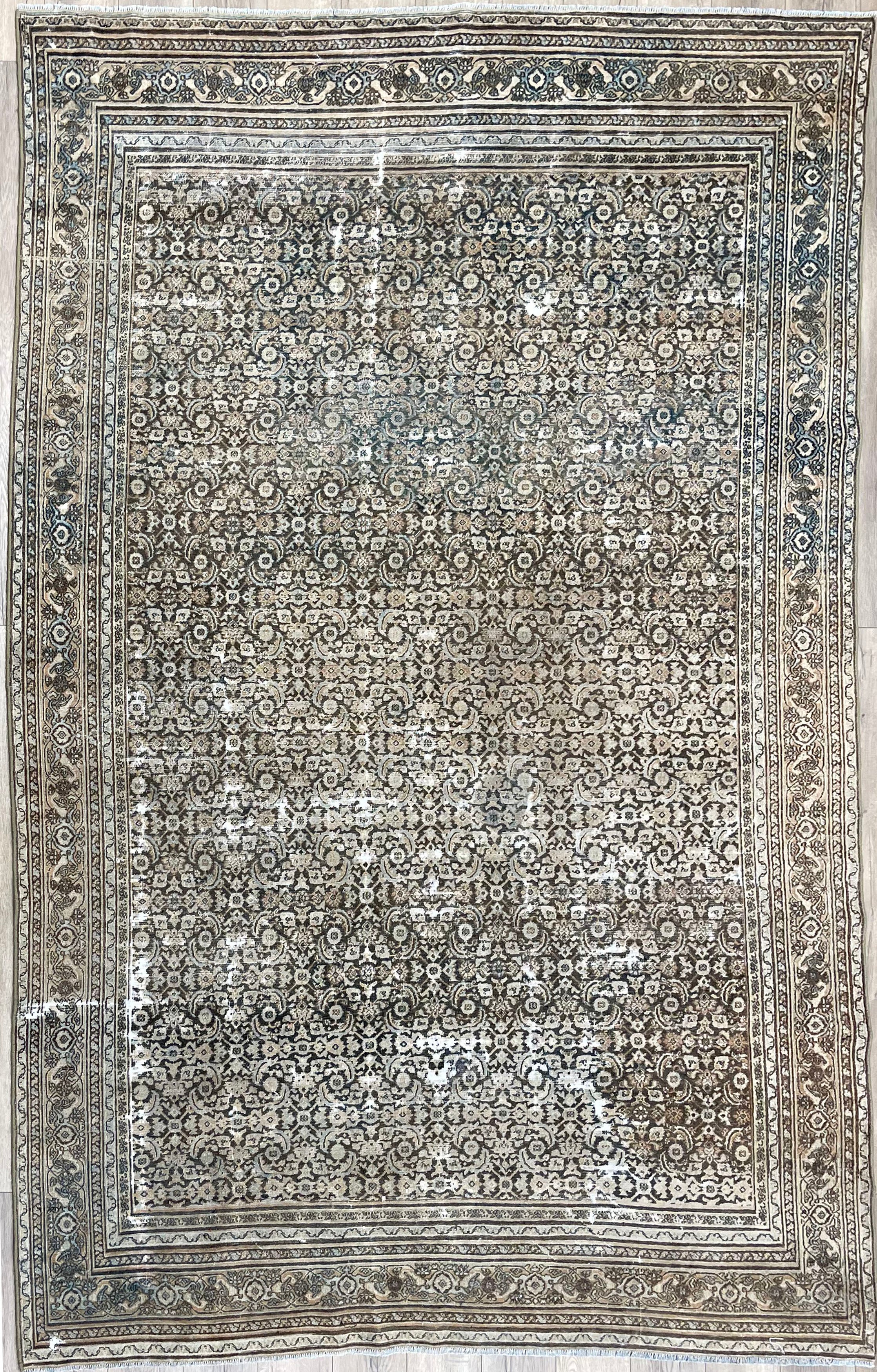 6'4"x9'5" Vintage Persian Doroughsh Wool (#16244-j)