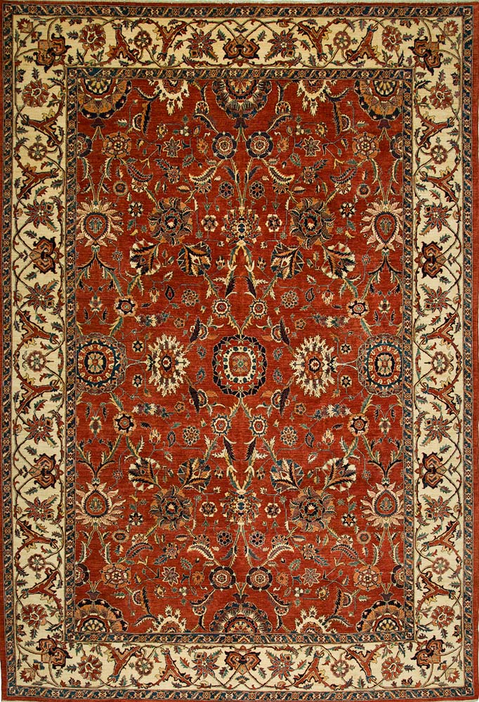 9'9"X13'8" Afghan Traditional Wool (#20981)