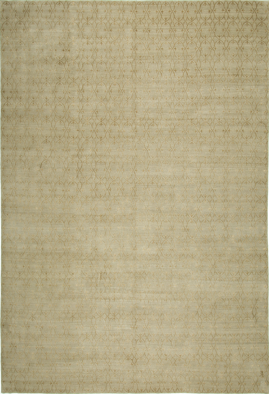 8'x10' Indian Modern Wool & Silk (#21817)