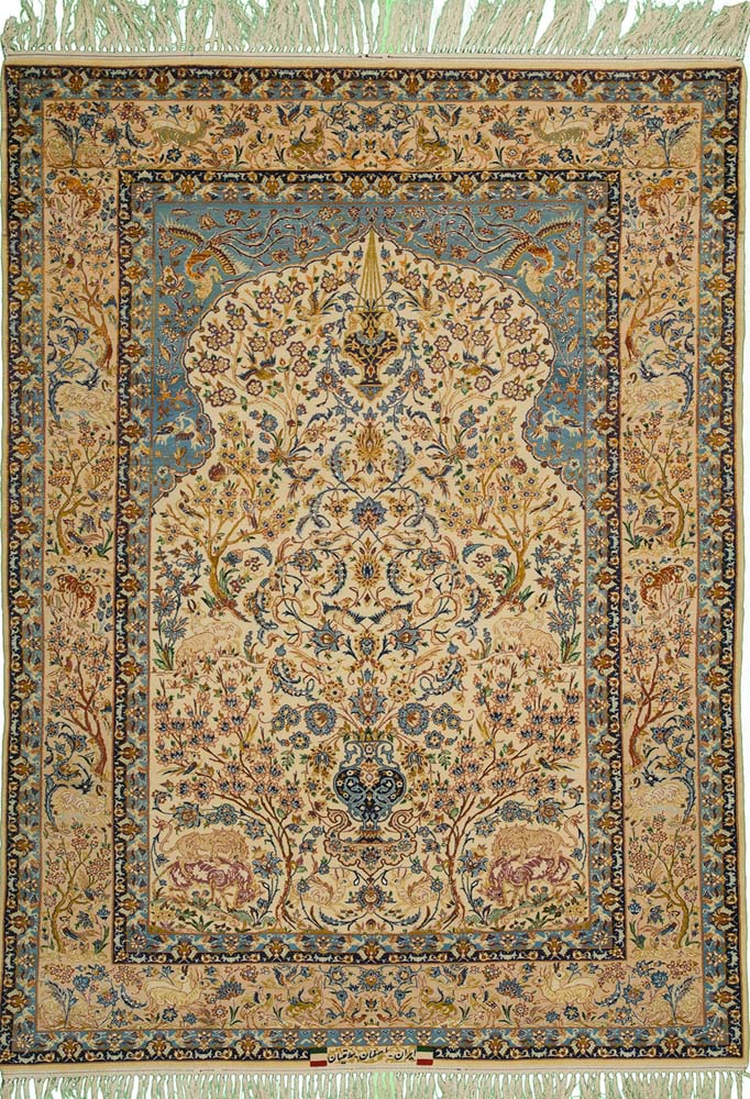 5'x8'  Persian Traditional Wool & Silk (#254-h-r)