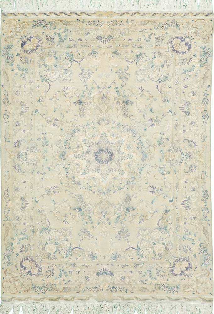 3'x5' Persian Vintage Tabriz Wool & Silk (#3-h-k)