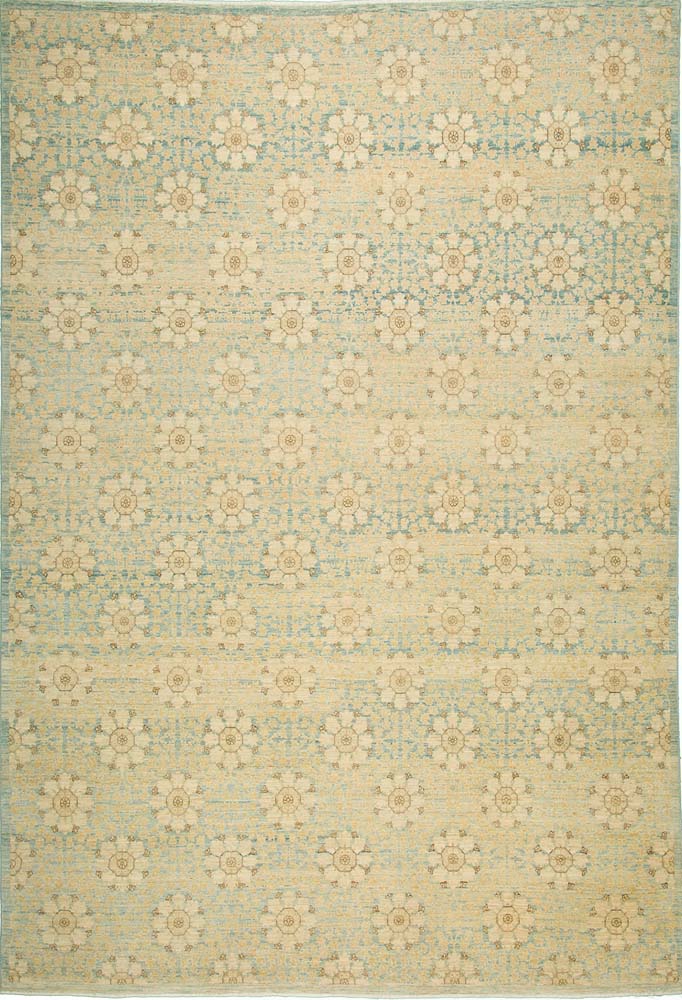 9'x12' Afghan Traditional Wool & Silk (#31659)