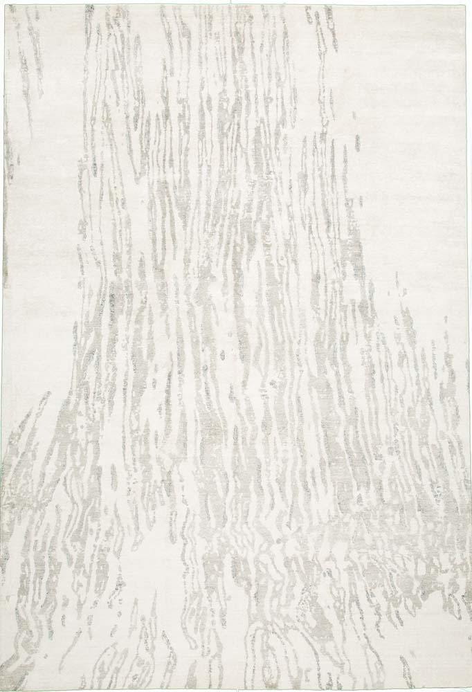 9'10"X13'9" Indian Modern Wool & Silk (#42325)