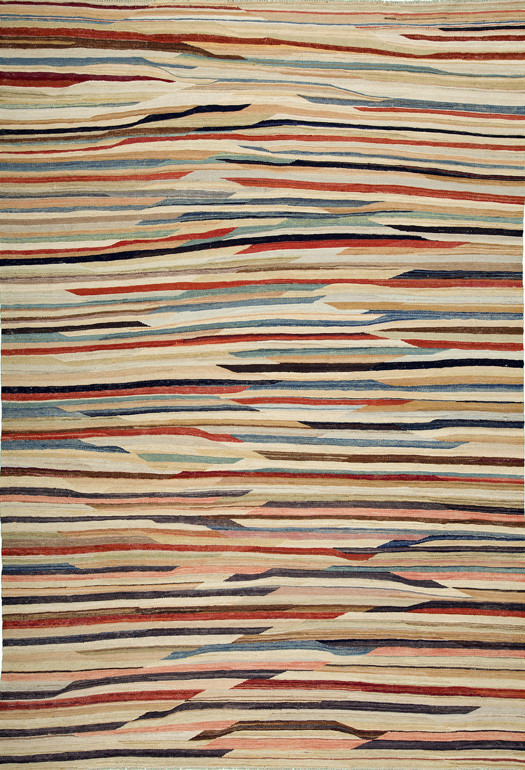 6'7"x9'9" Indian Modern Wool (#42496)