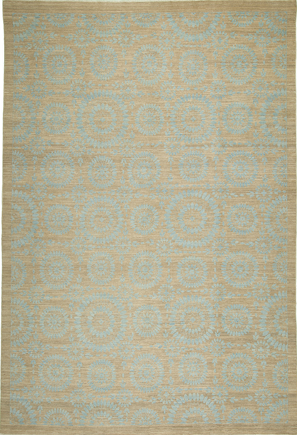 9'x12' Afghan Traditional Wool & Silk (#8239)