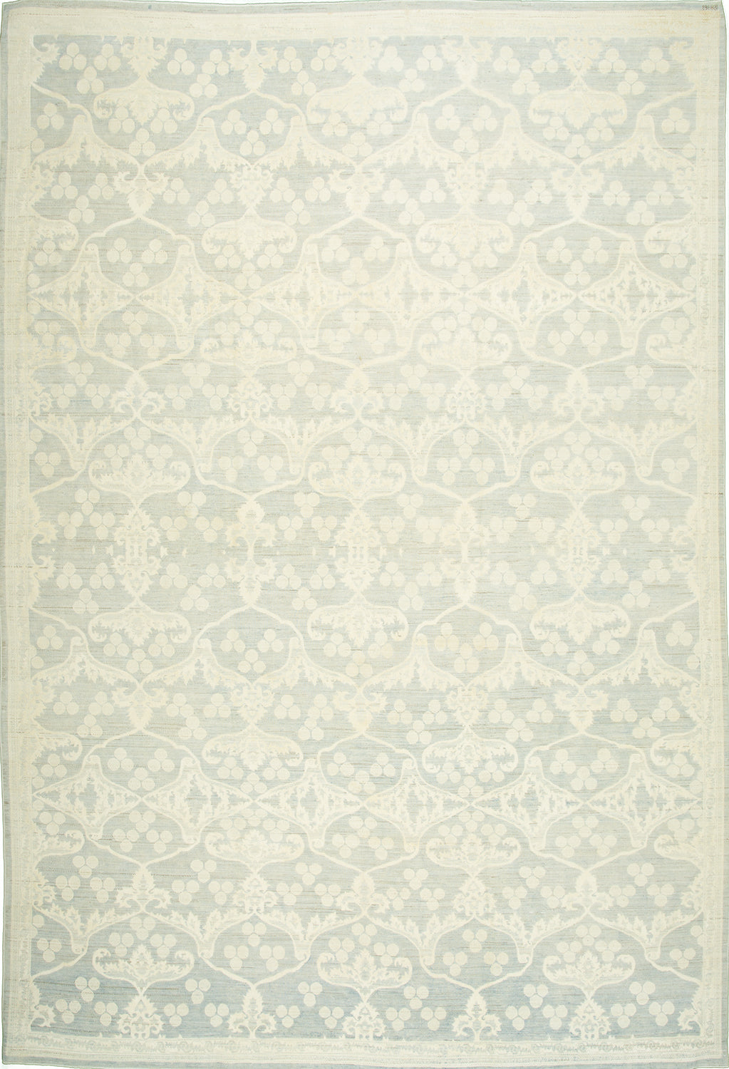 9'4"x12'5" Afghan Traditional Wool & Silk (#8455)