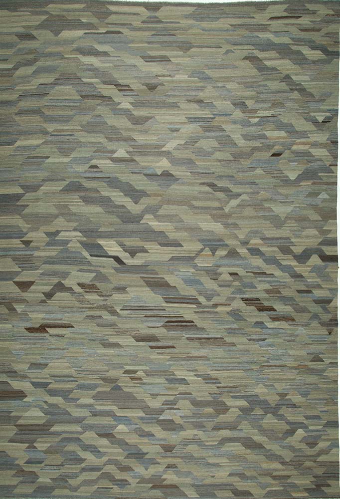 10'x14' Afghan Modern Wool (#8745)