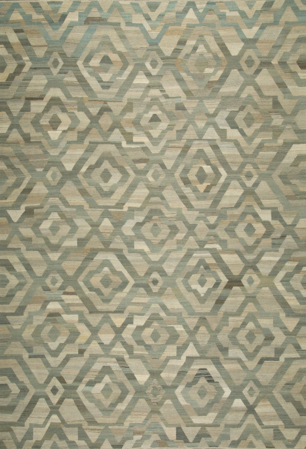 8'4"x10' Afghan Modern Wool (#8750)