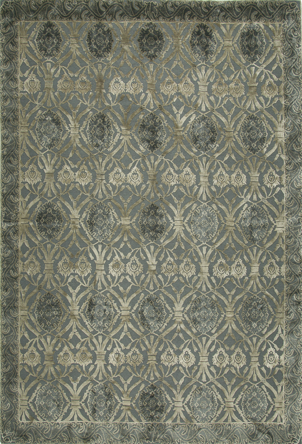 9'x12' Nepal Modern Wool & Silk (#8763)