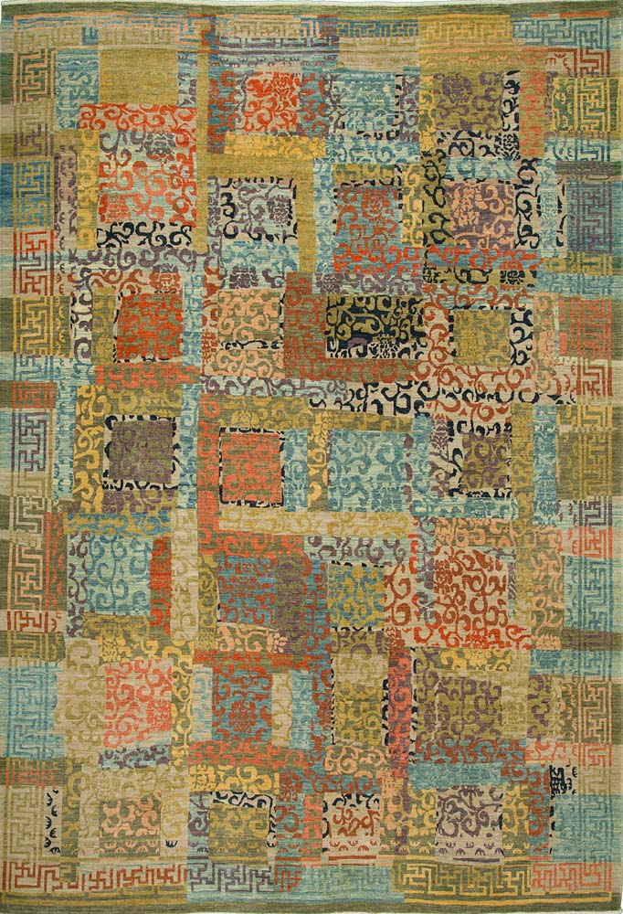 9'3"x12' Afghan Traditional Wool (#8818)