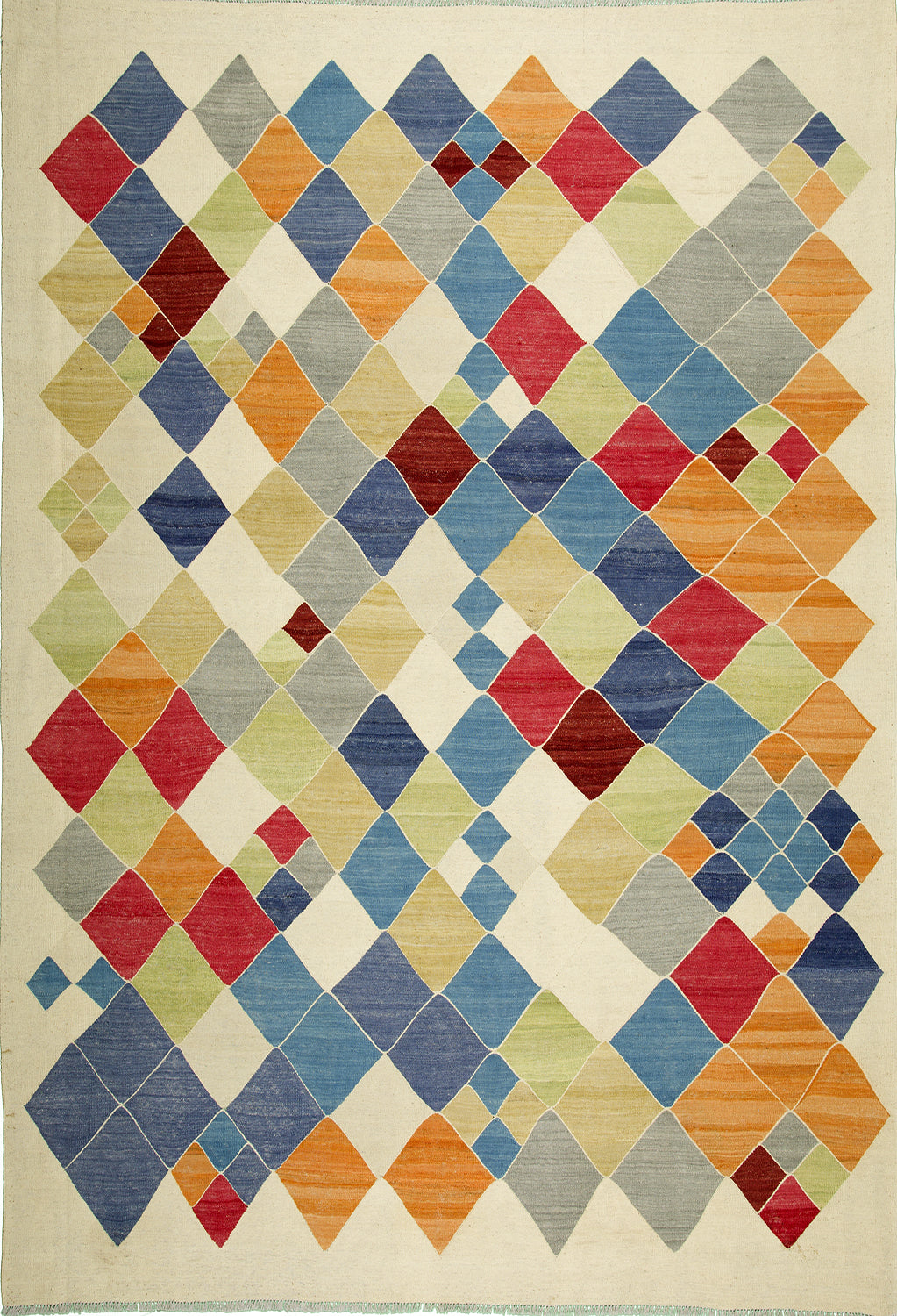 8'5"x10' Afghan Modern Wool (#8847)