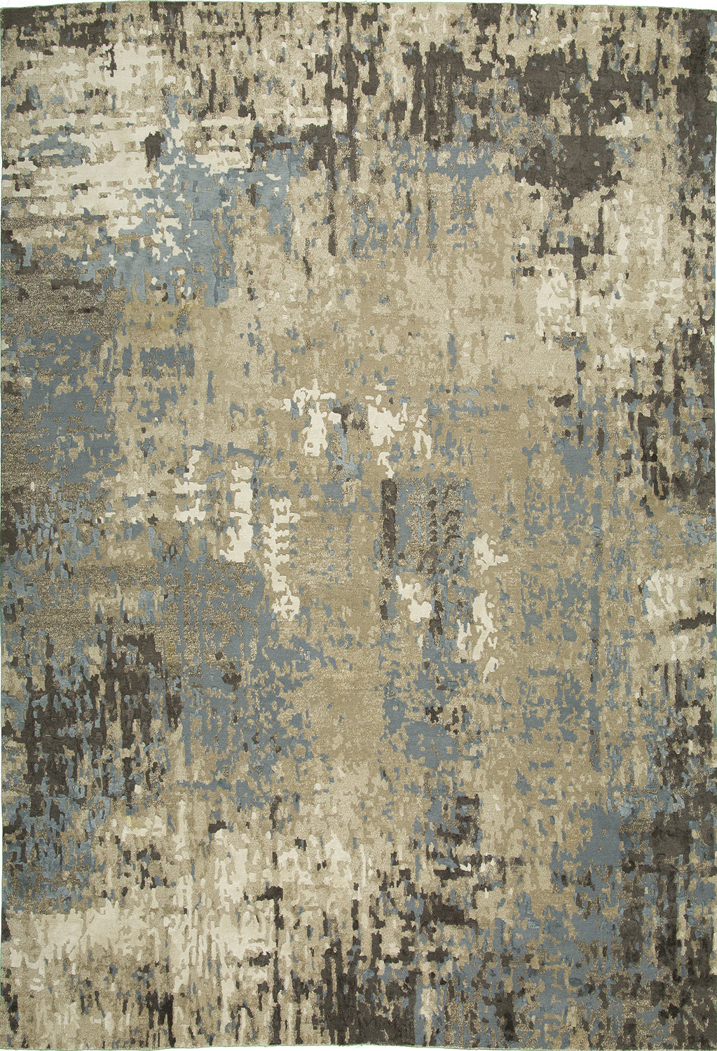 8'x10' Indian Modern Wool & Silk (#8923)