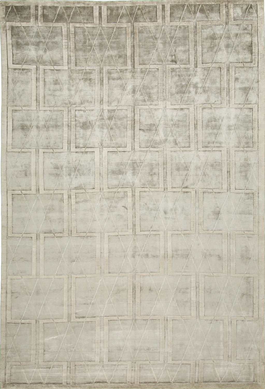 9'x12'  Indian Modern Wool & Silk (#9045)