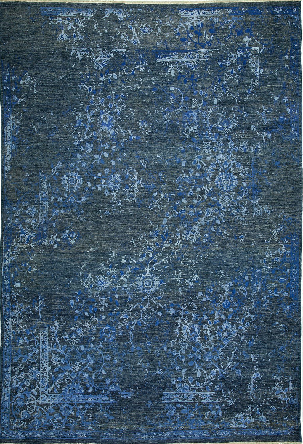 9'x12' Afghan Modern Wool & Silk (#9062)