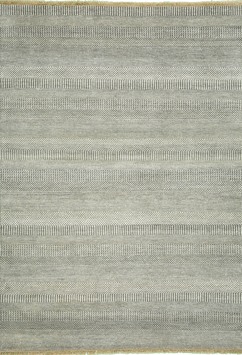 6'x9' Indian Modern Wool & Bamboo Silk (#9088)