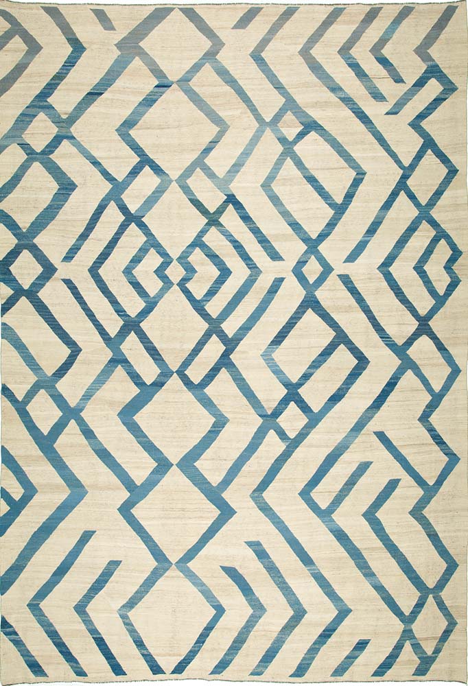 9'8"X12'3" Afghan Modern Wool (#9097)