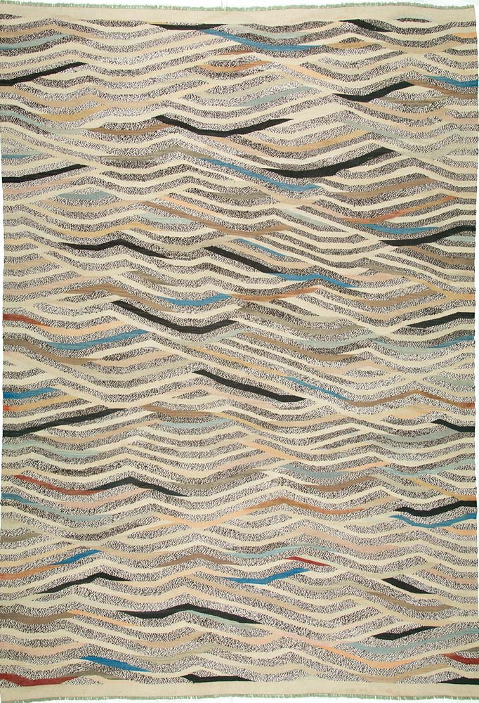 9'2"X11'7" Afghan Modern Wool (#9227﻿)