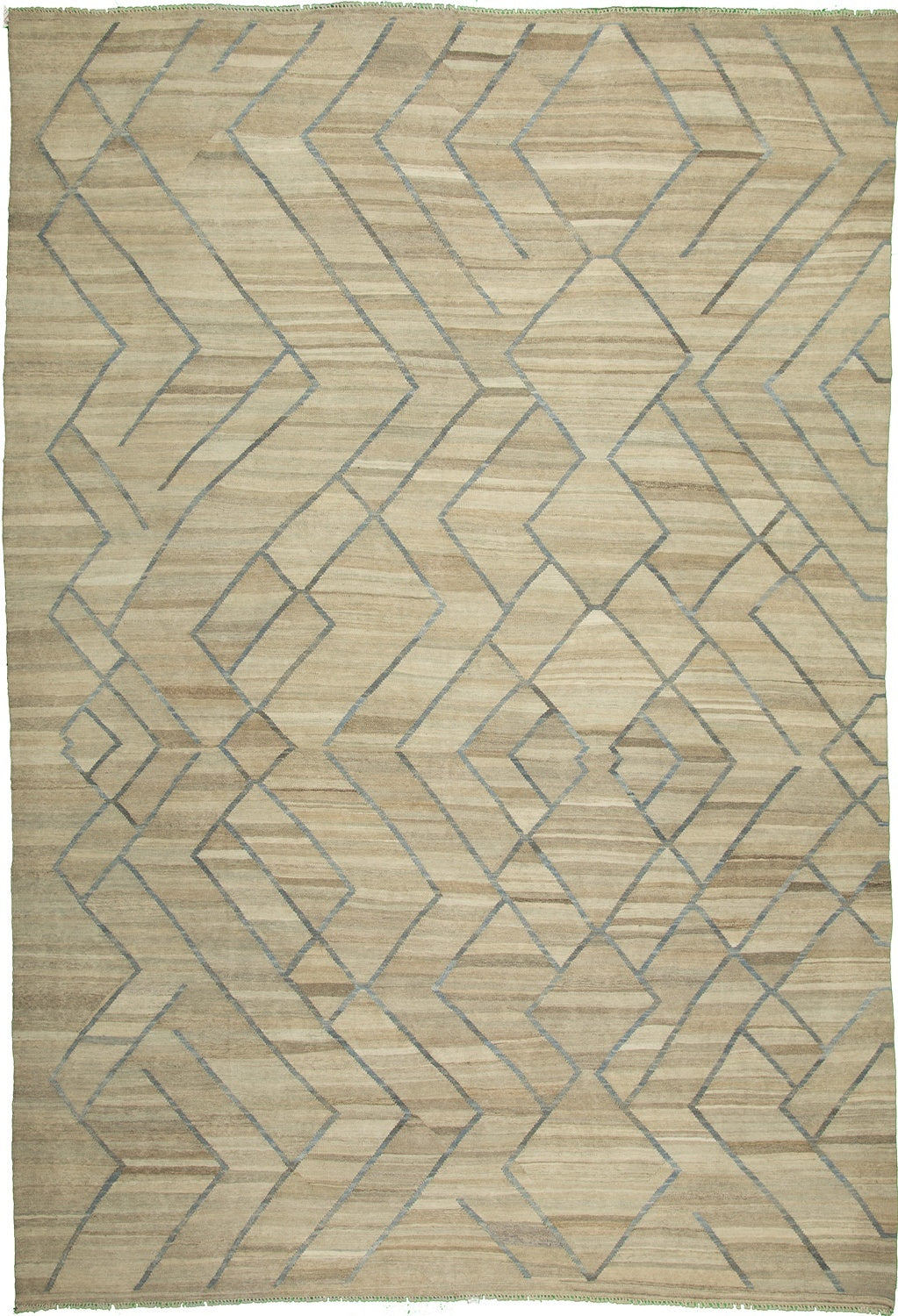 9'x12' afghan Modern kilim Wool (#9369)