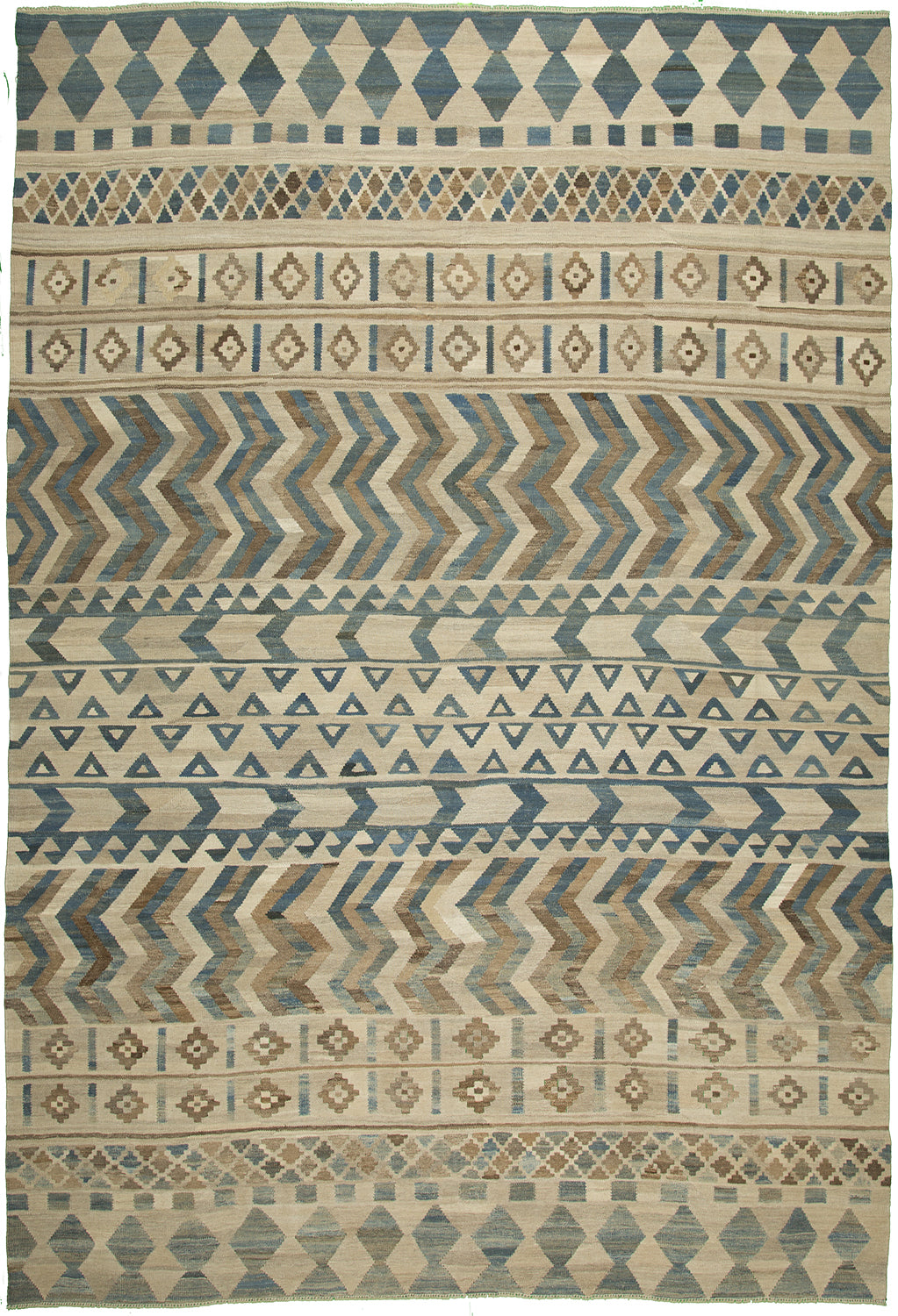 9'x12' Afghan Modern Transitional Kilim Wool (#9390)